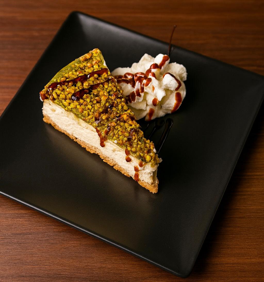 Tarta de queso y pistacho